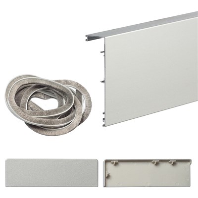 Маскировочная планка для системы Herkules Glass Серебро 1656 - фото 7306