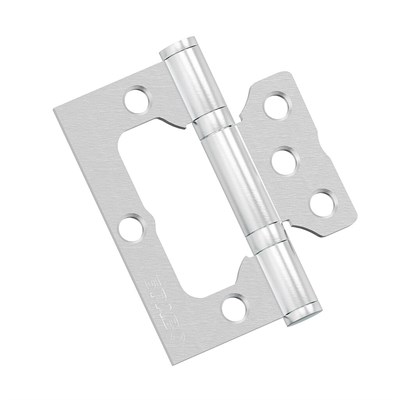 Петля без врезки стальная Bravo F-4-2BB 75*64*2,5 (универс.) SC МатХром 5082 - фото 8631